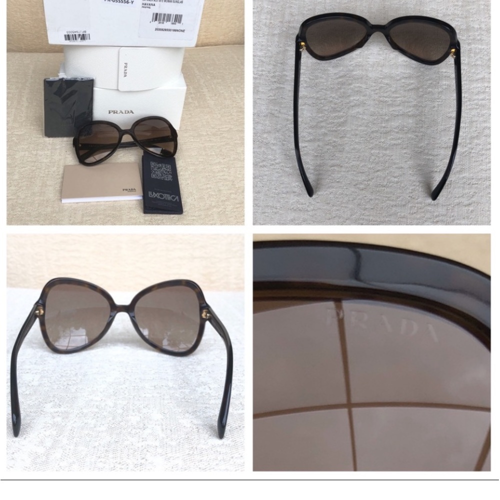 PRADA 56 mm butterfly sunglasses brown - Picture 7 of 10